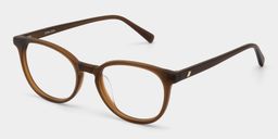 Allison Matte Brown Round Glasses2