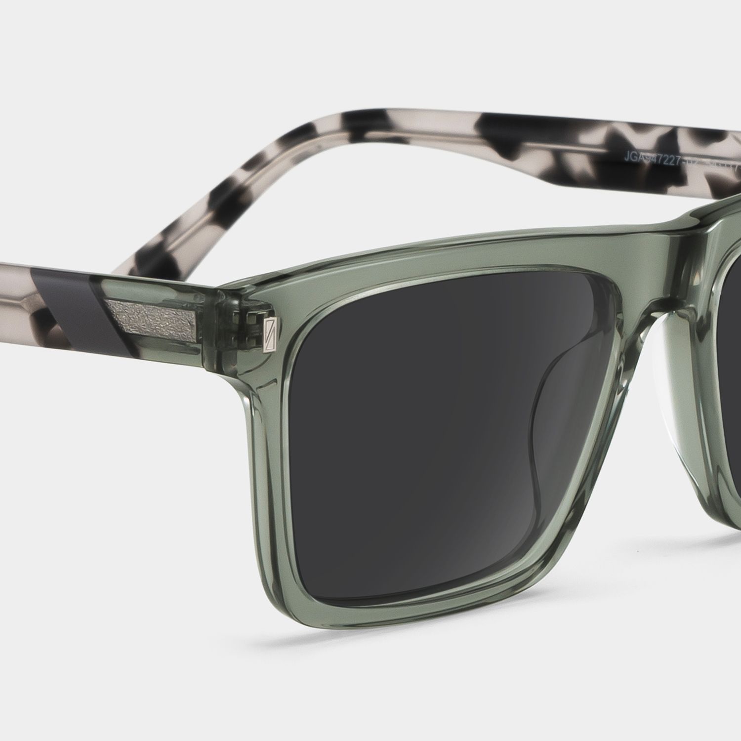Henry Rectangle Gray Green Frame Sunglasses Online Sale | ZEELOOL4