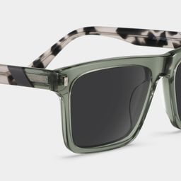 Henry Gray Green Rectangle Sunglasses4