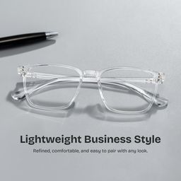 Martinez Clear Square Glasses0