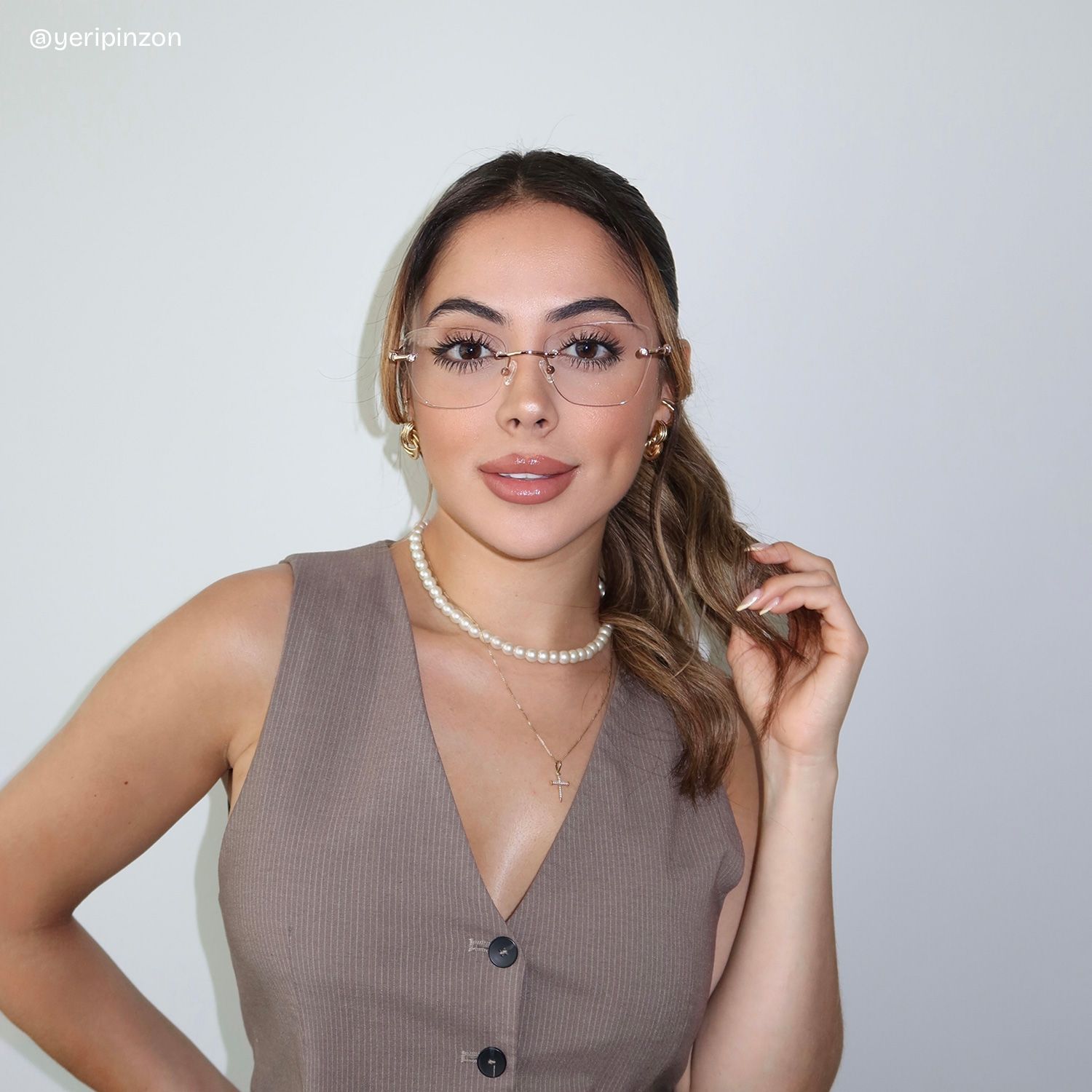 Rectangle Rose Gold Eyeglasses- Seth Metal Frame Glasses10