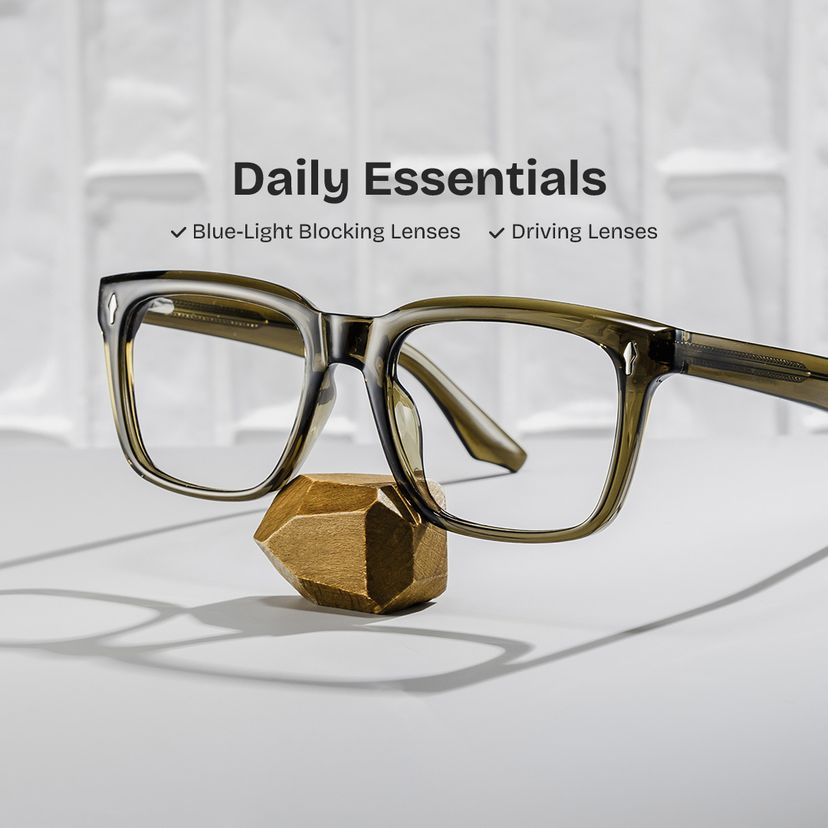 Fletcher Brown Rectangle Glasses