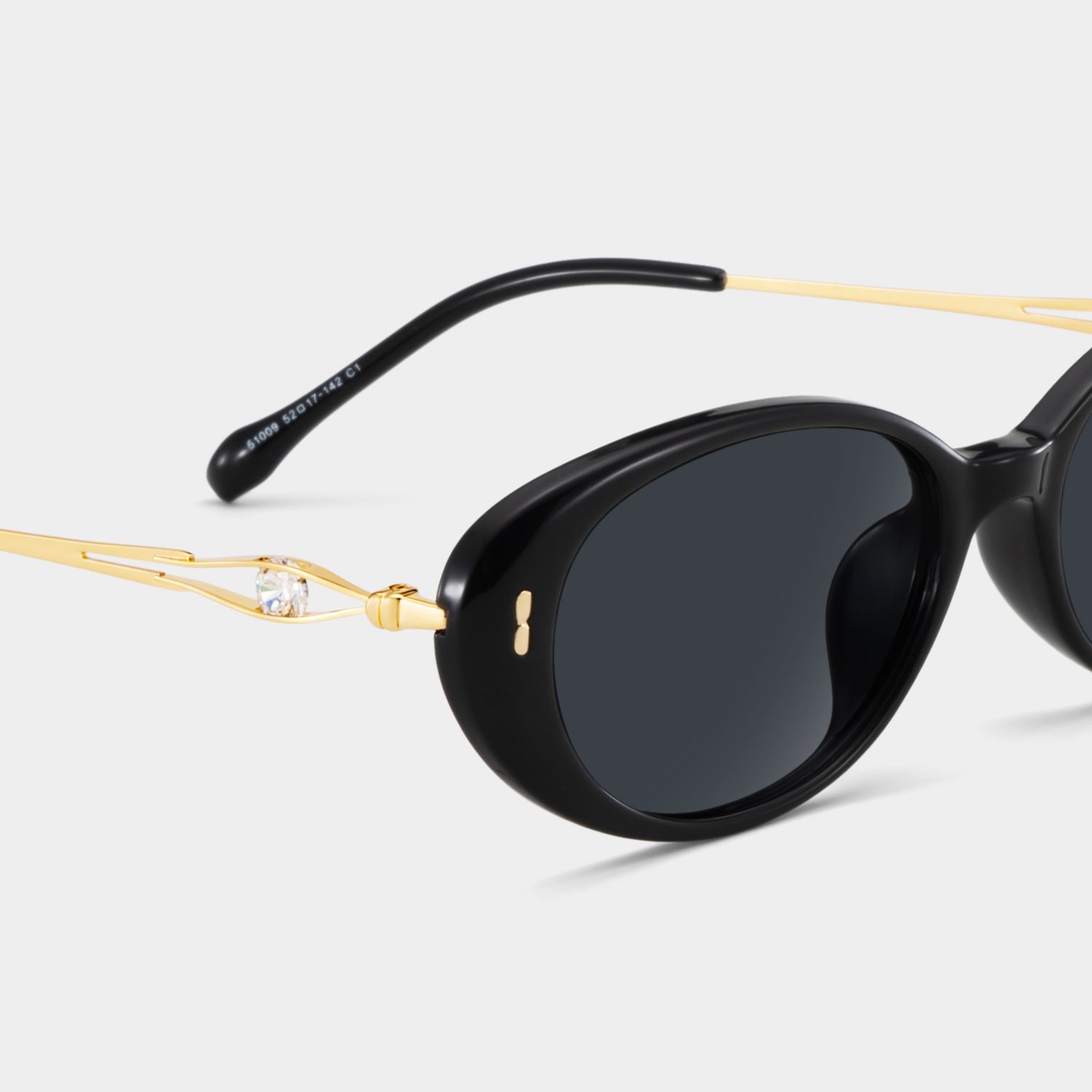 Blaire Oval Black Prescription Sunglasses | ZEELOOL4