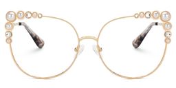 Wallice Gold Cat eye Glasses0