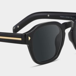 Leilani Black Rectangle Sunglasses4