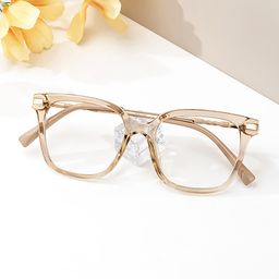 Jacqui Beige Rectangle Glasses4