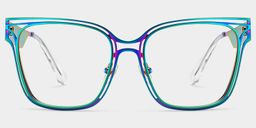 Dacarine Iridescent Square Glasses1