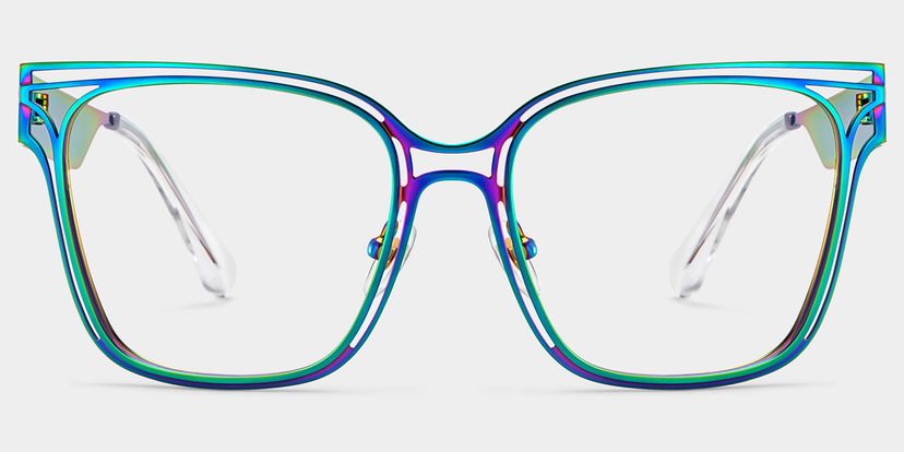 Dacarine Iridescent Square Glasses