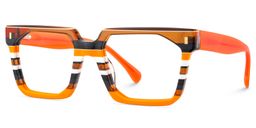 Laguer Orange Rectangle Glasses3