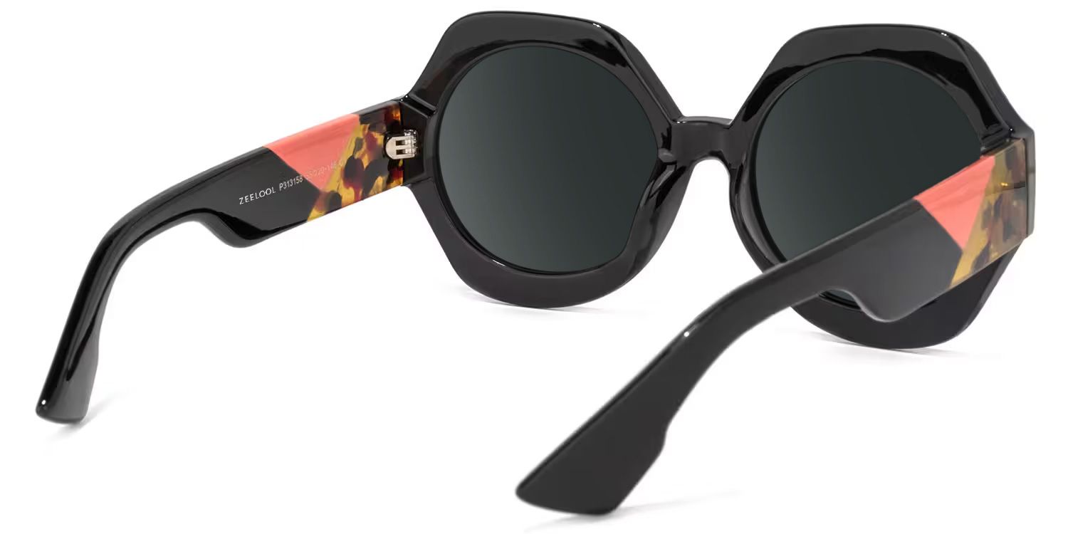 Geoffrey Black Geometric Sunglasses to Frame Your Face | ZEELOOL4