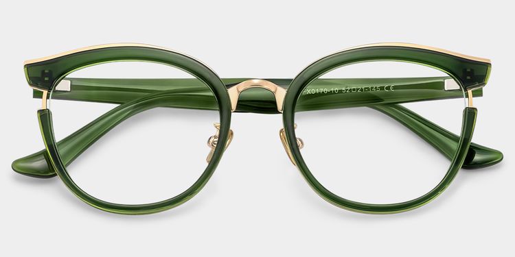 Laraine Green Cat eye Glasses