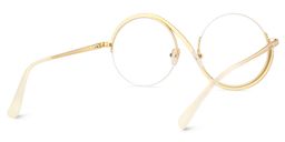 Jaila Gold Round Glasses4