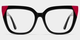 Mirta Black Pink Square Glasses1
