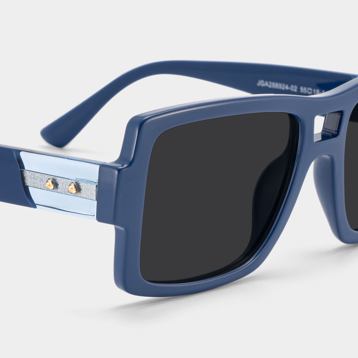 Nora Aviator Style Blue Frame Sunglasses | ZEELOOL4