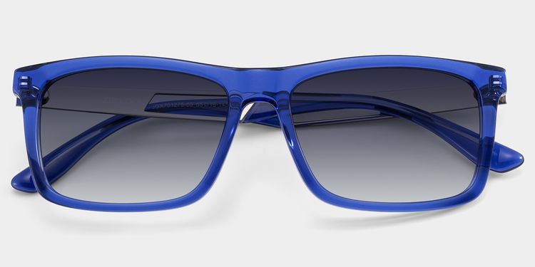 Morgan Blue Rectangle Sunglasses