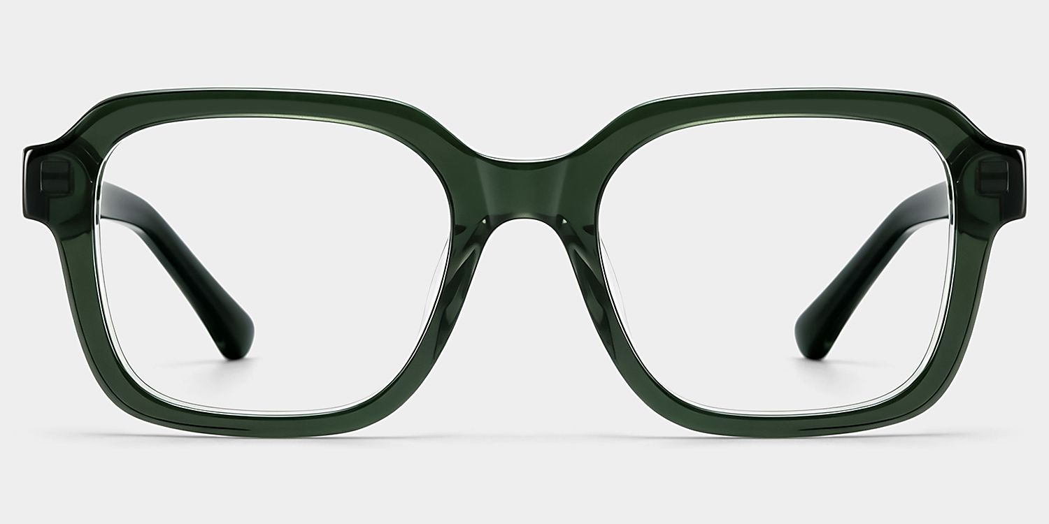 Parker Green Square Eyeglass Frames for Women | ZEELOOL1