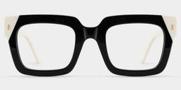 Sarah Black Rectangle Glasses1