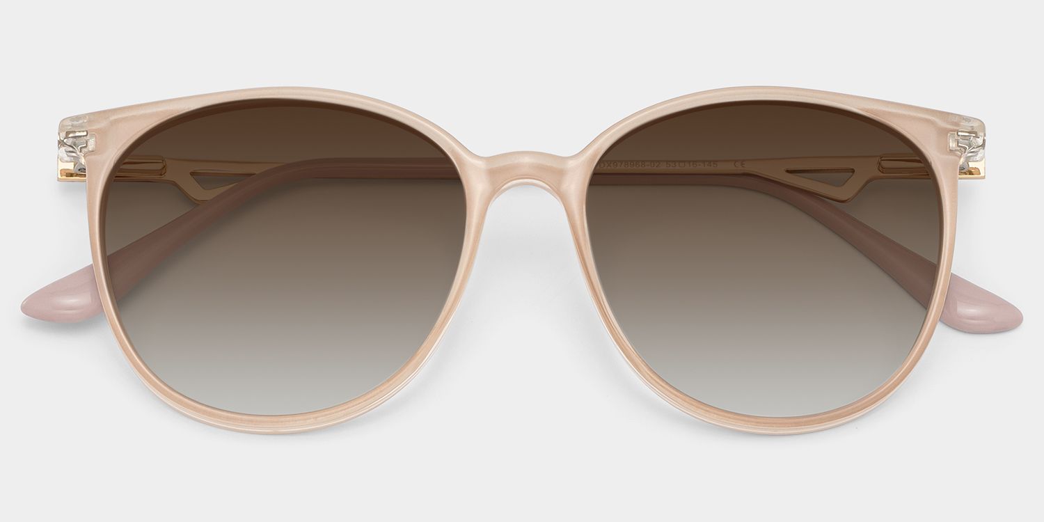 Chanty Tr90 Pink Round Frame Sunglasses | ZEELOOL1