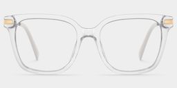 Jacqui Clear Rectangle Glasses2