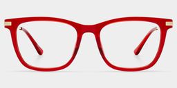 Selena Red Rectangle Glasses1