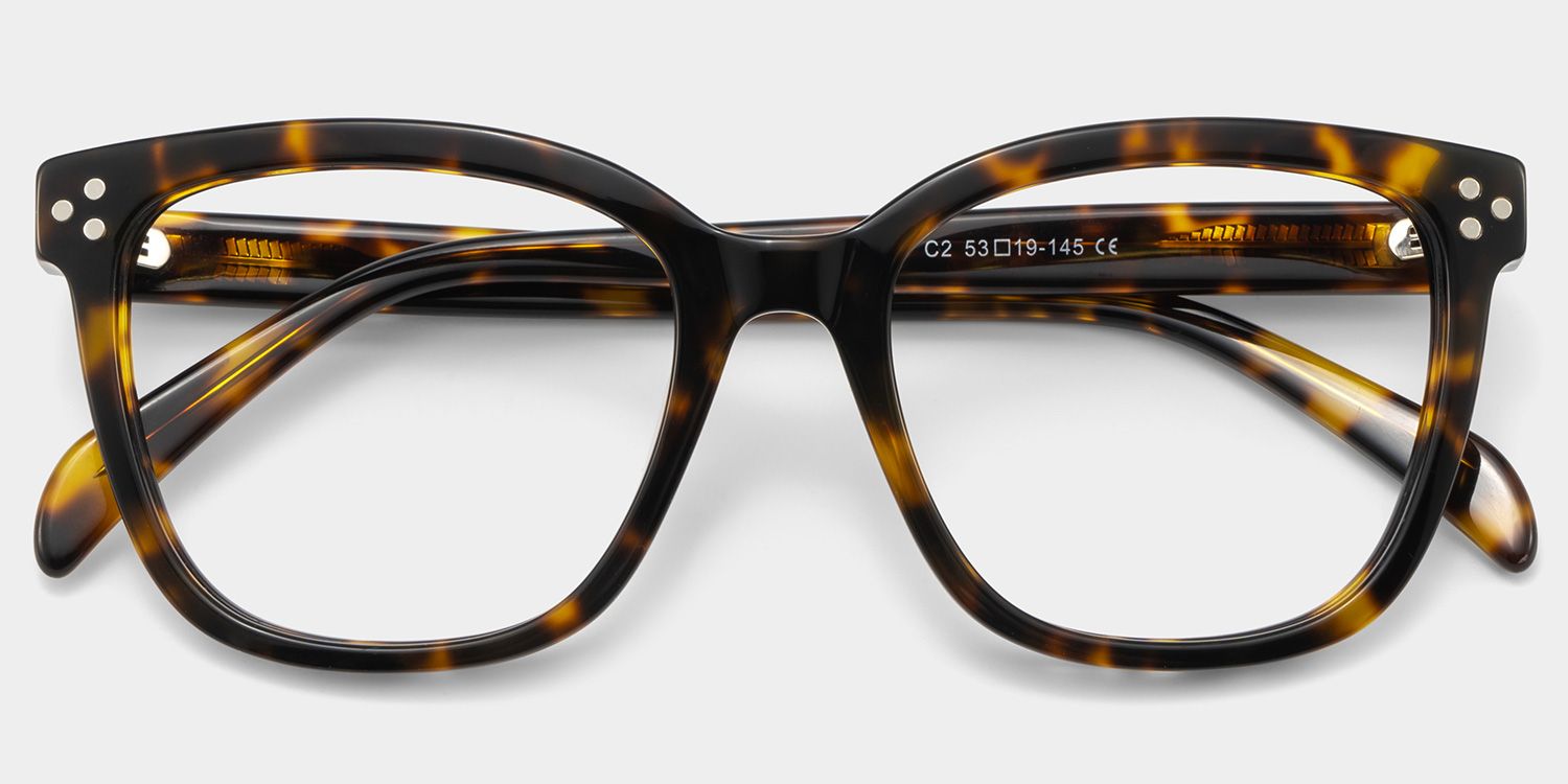 Scarlett Tortoise Frame Glasses with Square Frame Online | ZEELOOL2
