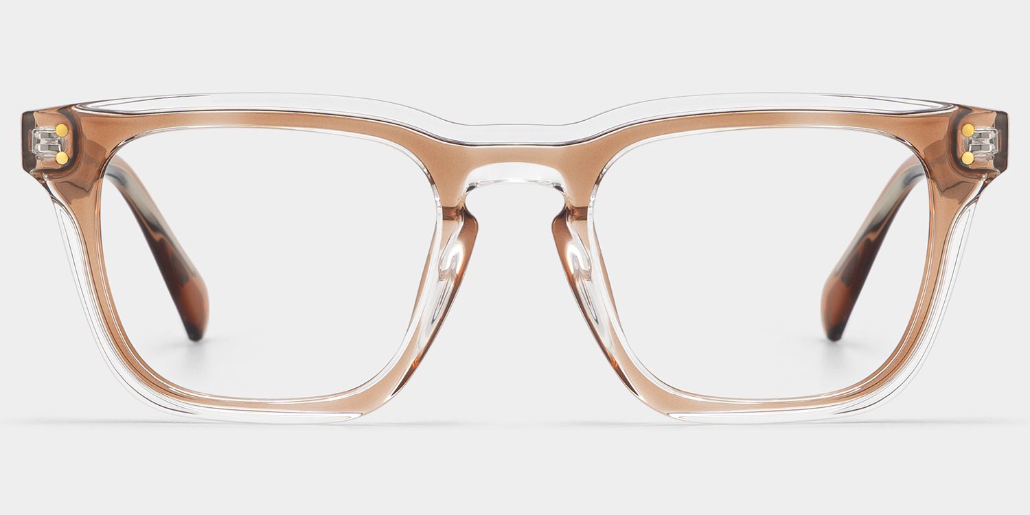 Liam Brown Rectangle TR90 Frame Glasses for Women | ZEELOOL1