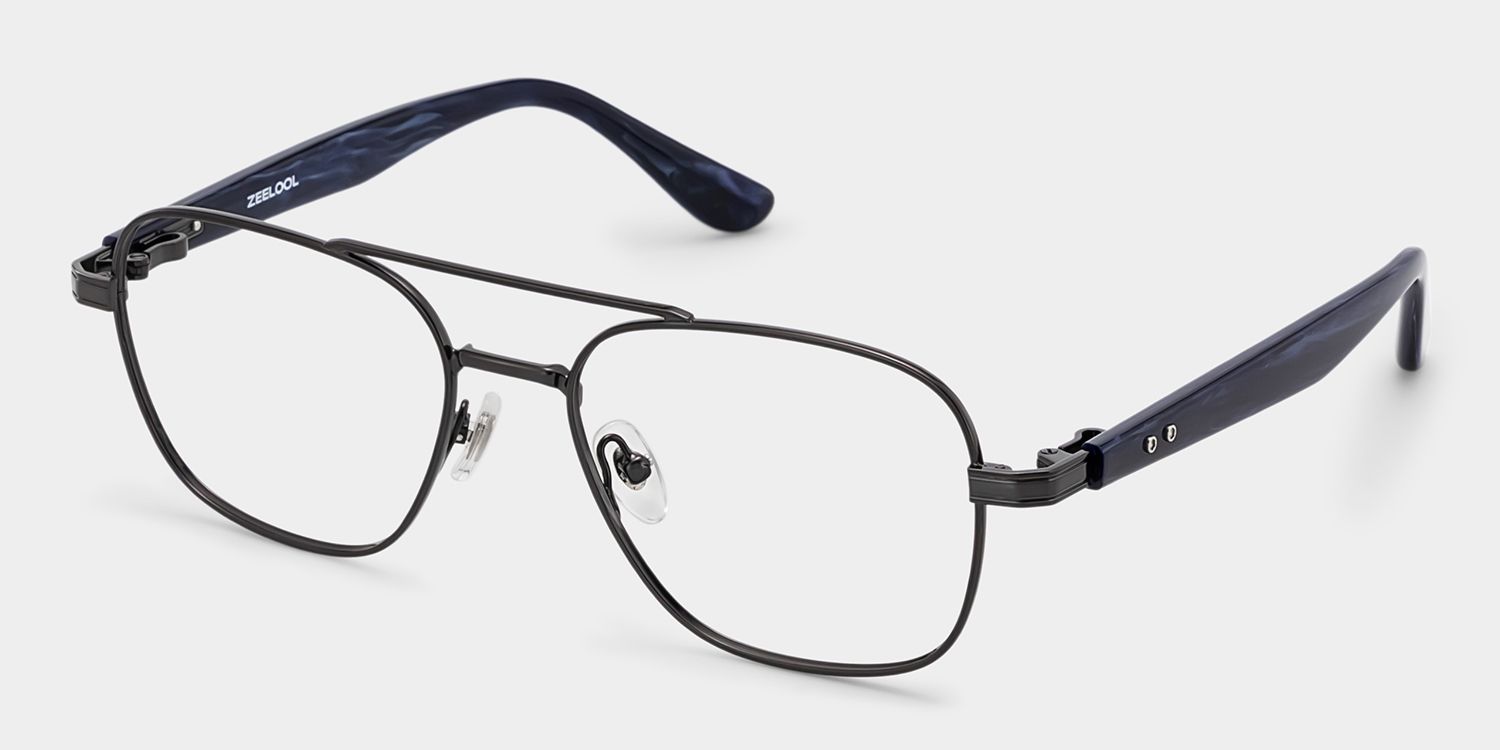 Anderson All Black Aviator Glasses for Men | ZEELOOL3