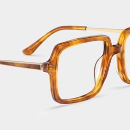 Beatrice Yellow Rectangle Glasses7