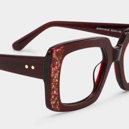 Sable Red Square Glasses5