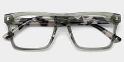 Henry Gray Green Rectangle Glasses2