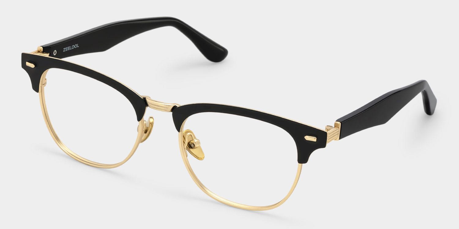 Penelope Gold Browline Glasses for Men | ZEELOOL3
