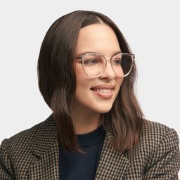 Estrada Black-Clear Cat eye Glasses1