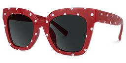 Malcolm Red-Dot Square Sunglasses1