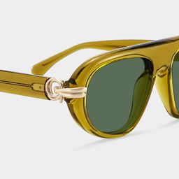 Aveline Green Aviator Sunglasses4