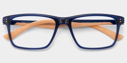 Bastian Blue Rectangle Glasses2