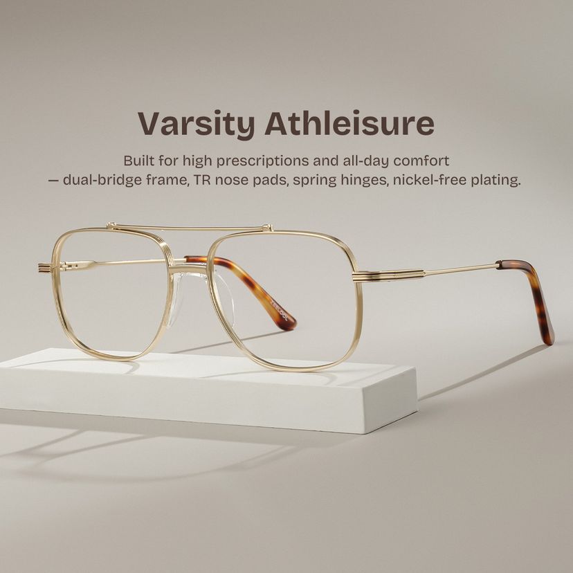 Poppy Gold Aviator Glasses