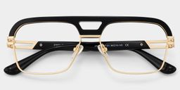 Griff Black Aviator Glasses2