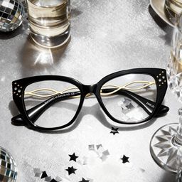 Alma Black Butterfly Glasses0