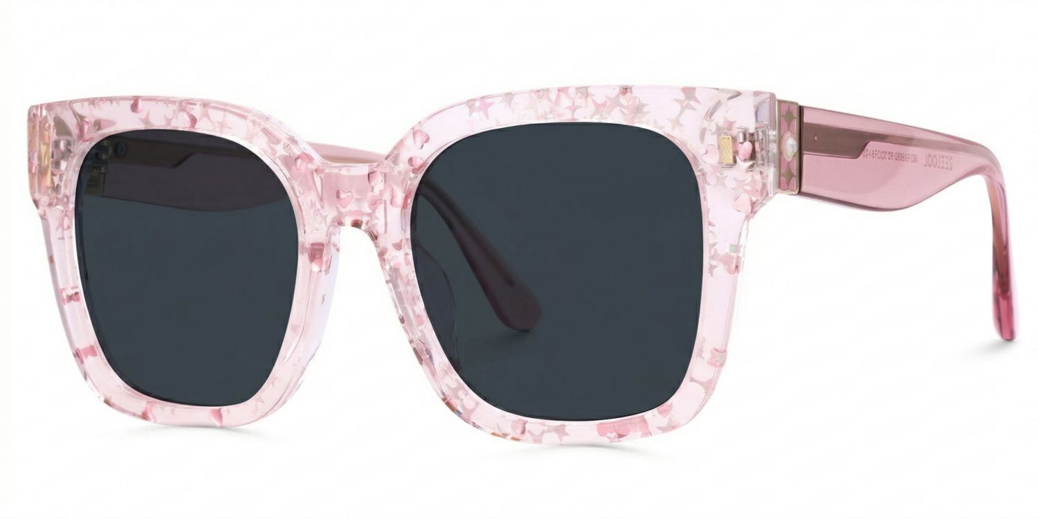 Scicluna Pink Square Polarized Sunglasses for Driving | ZEELOOL2