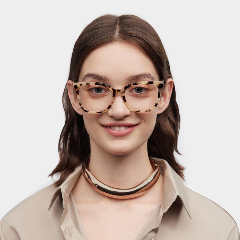 Sage Tortoise Rectangle Glasses