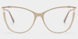 Yomary Khaki Cat eye Glasses1