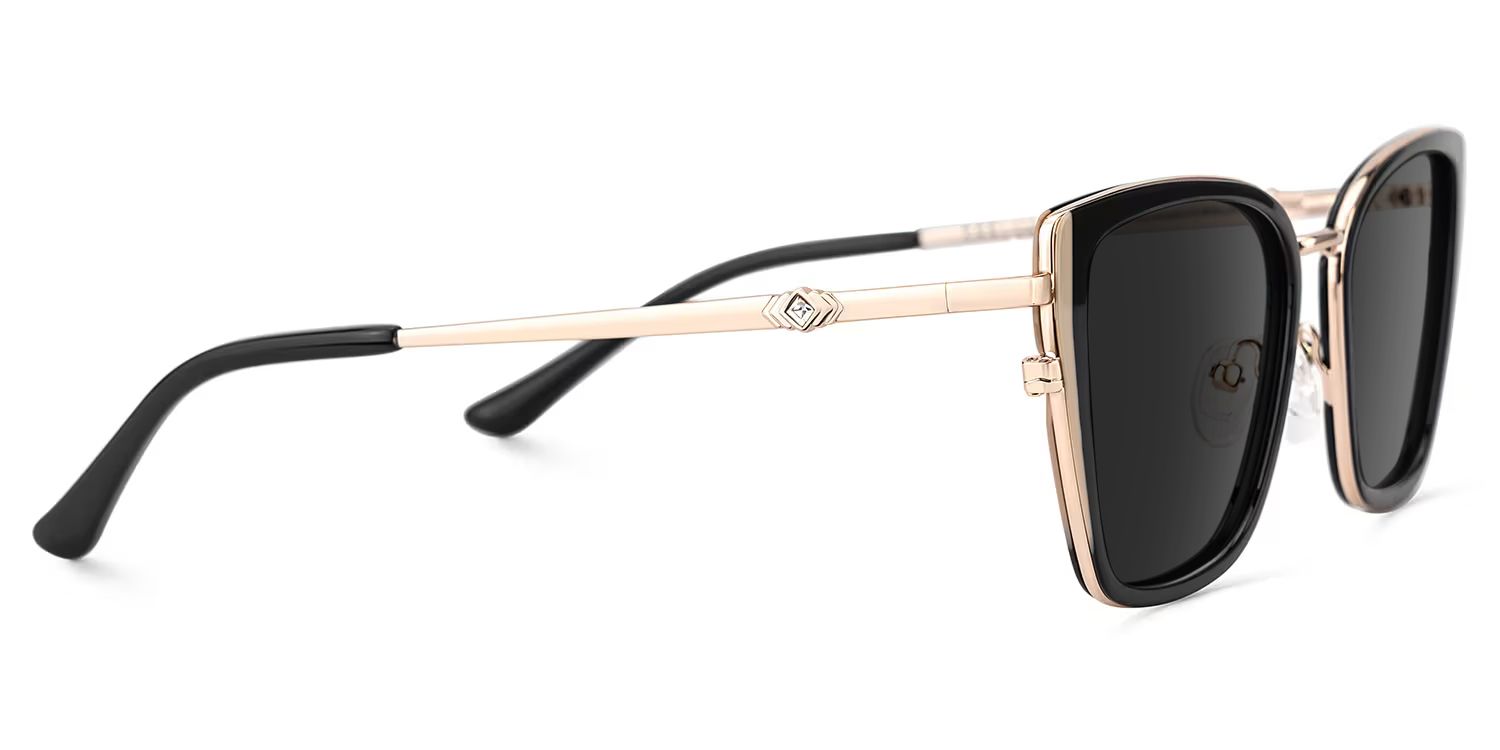 Juniper Black Rectangle Sunglasses to Frame Your Face | ZEELOOL3
