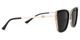 Juniper Black Rectangle Sunglasses3