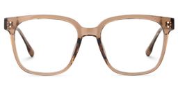 Donnalyn Brown Square Glasses0
