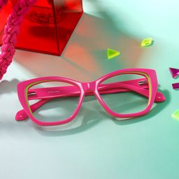Blaise Pink Green Butterfly Glasses3