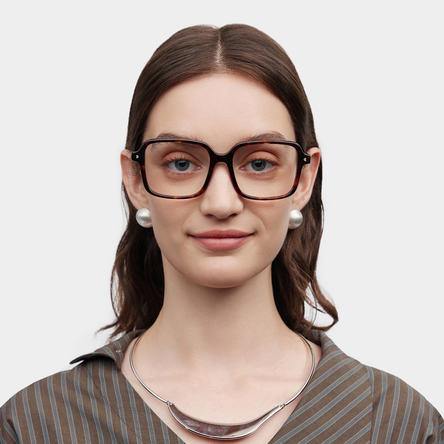 Talia Tortoise Frame Glasses with Square Frame Online | ZEELOOL0