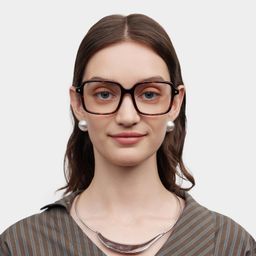 Talia Tortoise Square Glasses0