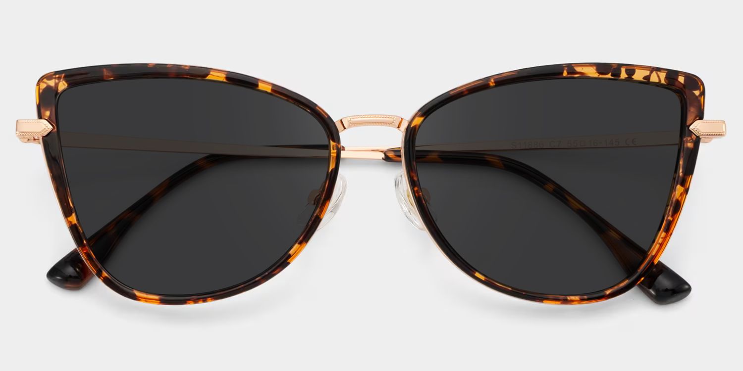 Sloane Mixed Tortoise Cat Eye Frame Sunglasses | ZEELOOL1
