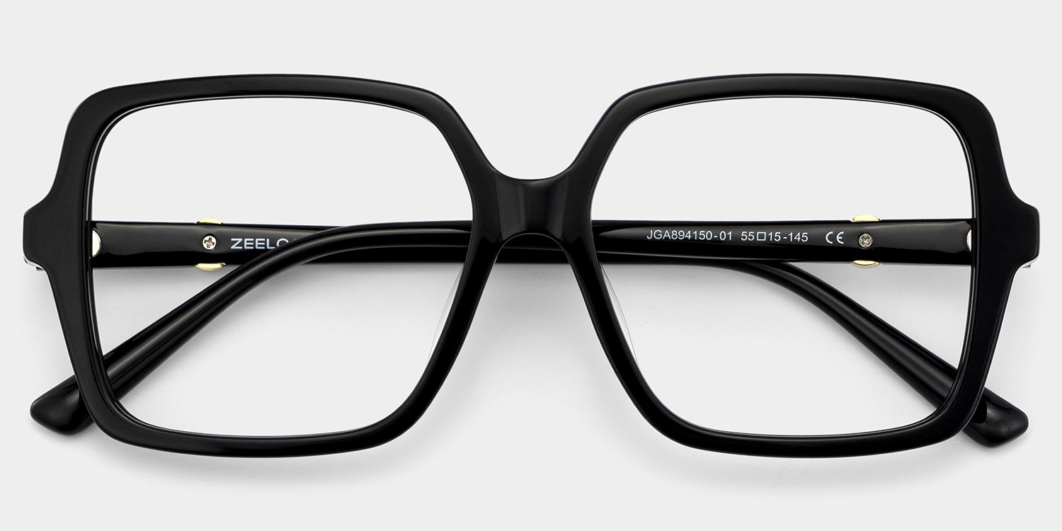 Order Elena Black Square Frame Glasses Online | ZEELOOL2