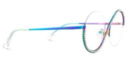 Jaila Iridescent Round Glasses4